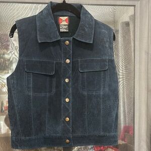 ellemenno Navy Blue Denim Vest